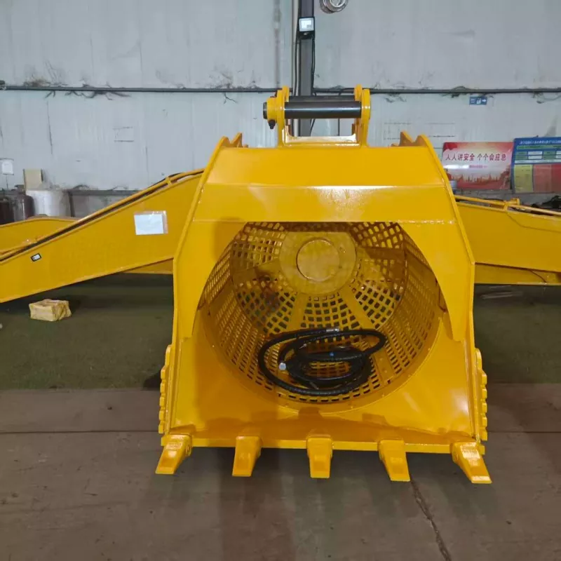 Cuchara cribadora giratoria multifuncional para CAT 336